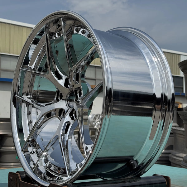 Elevate Your Ride with Custom Polished 100mm PCD Forged Alloy Racing Car Wheels - Premium Aluminum Construction for Passenger Cars