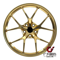 For Custom Forged Wheels Brushed Gold 17-22 Inch 6061-T6 Aluminum Monoblock 4 Pieces New 40Mm ET Concave Design